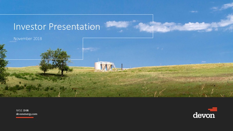 November 2018 Investor Presentation – Devon Energy Corp – slide 1