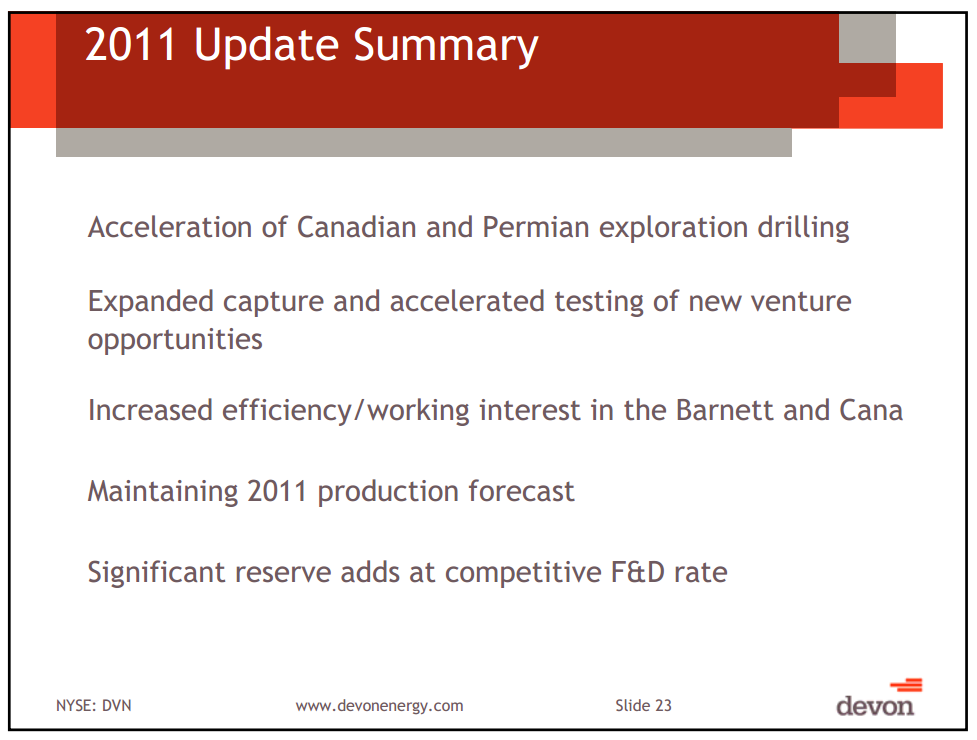 Capital and Operational Update Thermal Oil Sands School – Devon Energy Corp – slide 20