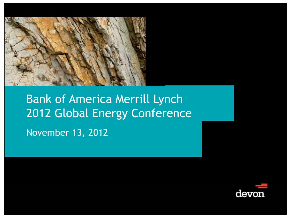 BAML Global Energy Conference – Devon Energy Corp – slide 1