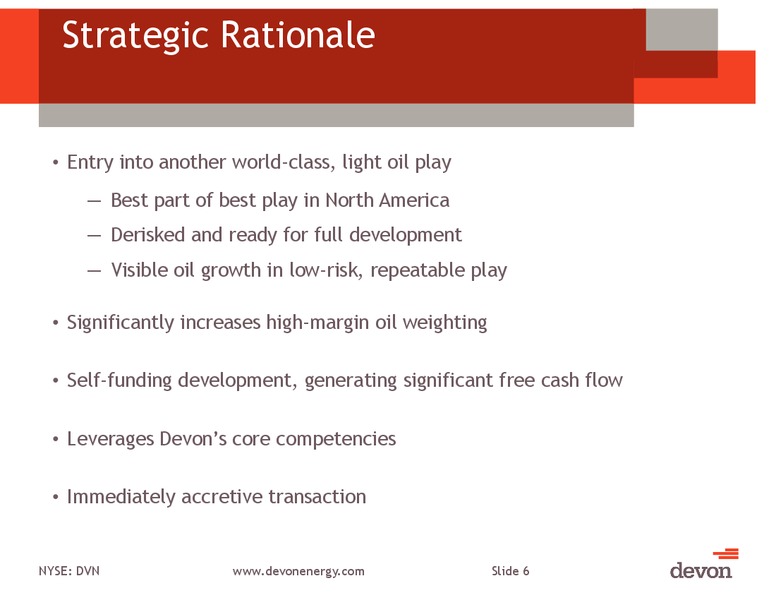 GeoSouthern Energy Corporation Manda Presentation – Devon Energy Corp – slide 5