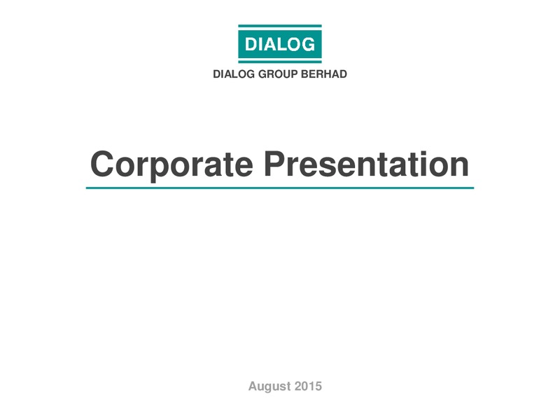 August 2015 Investor Presentation – Dialog Group Berhad – slide 1
