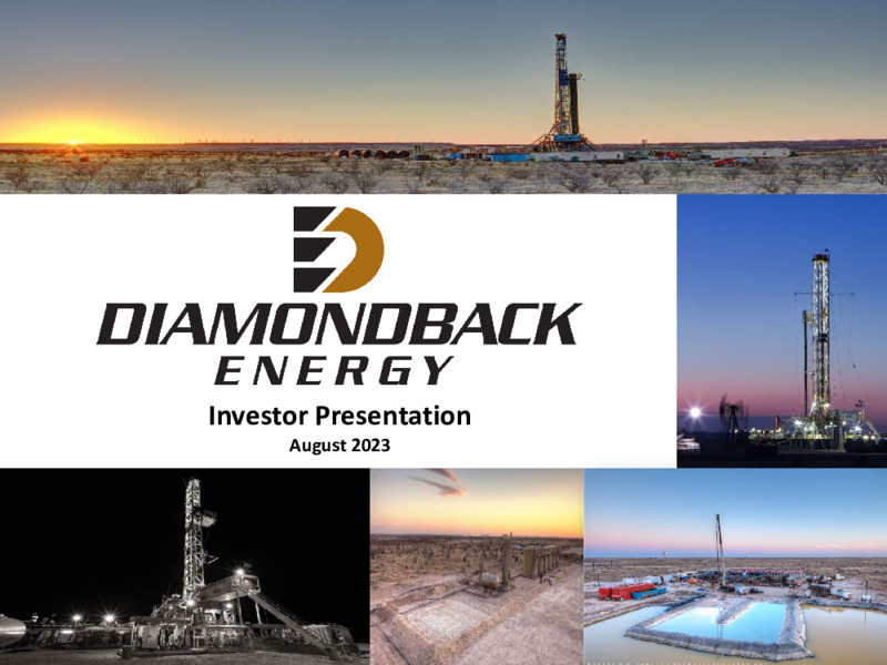 2Q 2023 Earnings Presentation – Diamondback Energy, Inc. – slide 1