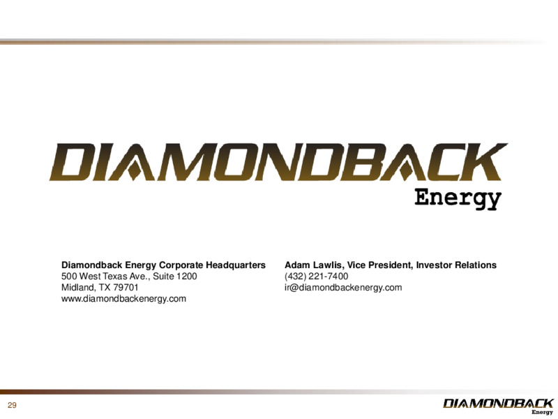 Investor Presentation February 2021 – Diamondback Energy, Inc. – slide 28
