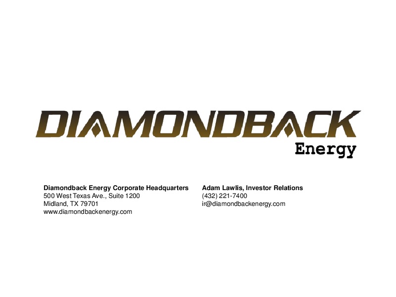 February 2017 Investor Presentation – Diamondback Energy, Inc. – slide 26