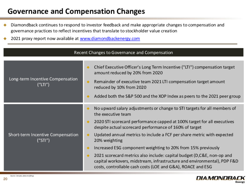 May 2021 Investor Presentation – Diamondback Energy, Inc. – slide 19