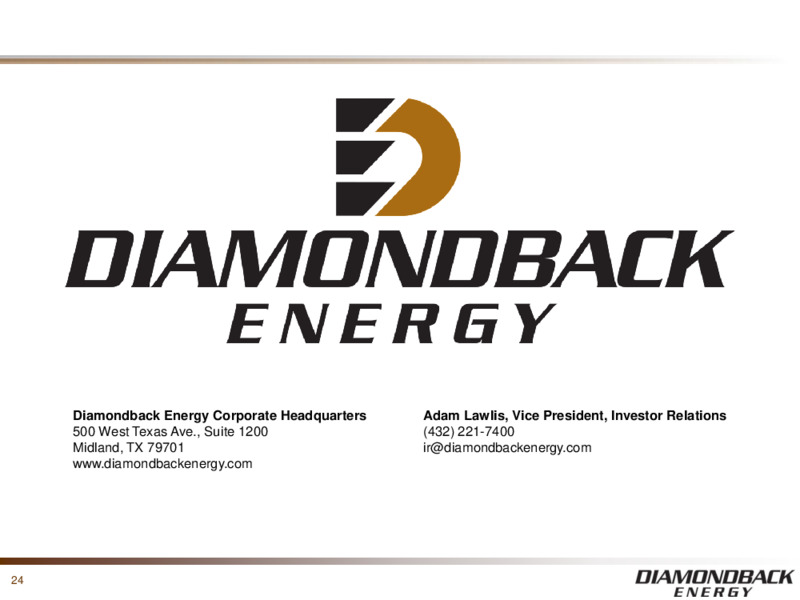 First Quarter 2022 Presentation – Diamondback Energy, Inc. – slide 23