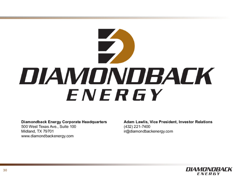 November 2023 Investor Presentation – Diamondback Energy, Inc. – slide 29