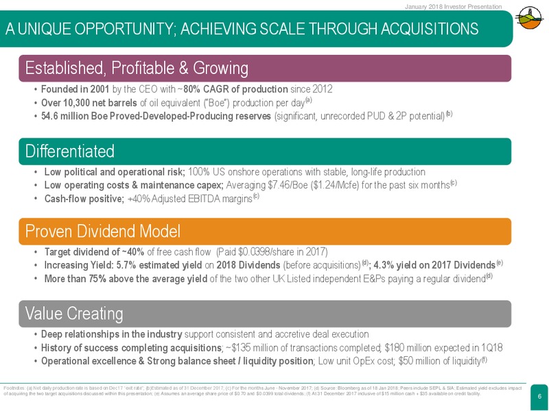 January 2018 Investor Presentation – Diversified Gas & Oil – slide 6