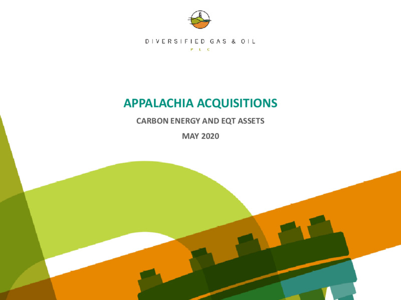 APPALACHIA ACQUISITIONS CARBON ENERGY AND EQT ASSETS – Diversified Gas & Oil – slide 1