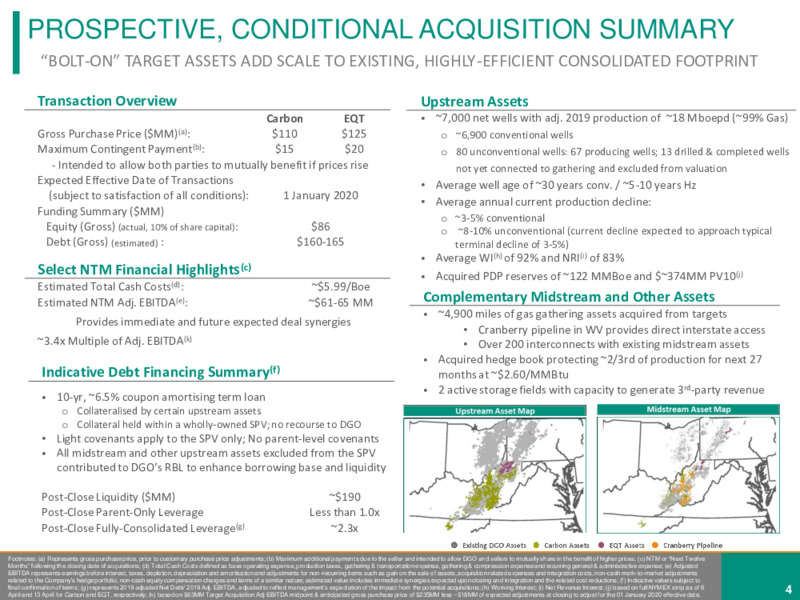 APPALACHIA ACQUISITIONS CARBON ENERGY AND EQT ASSETS – Diversified Gas & Oil – slide 3