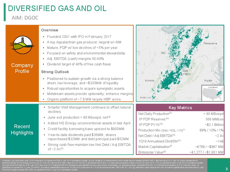 July 2019 Investor Presentation – Diversified Gas & Oil – slide 2