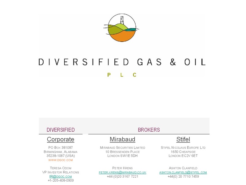 July 2019 Investor Presentation – Diversified Gas & Oil – slide 49