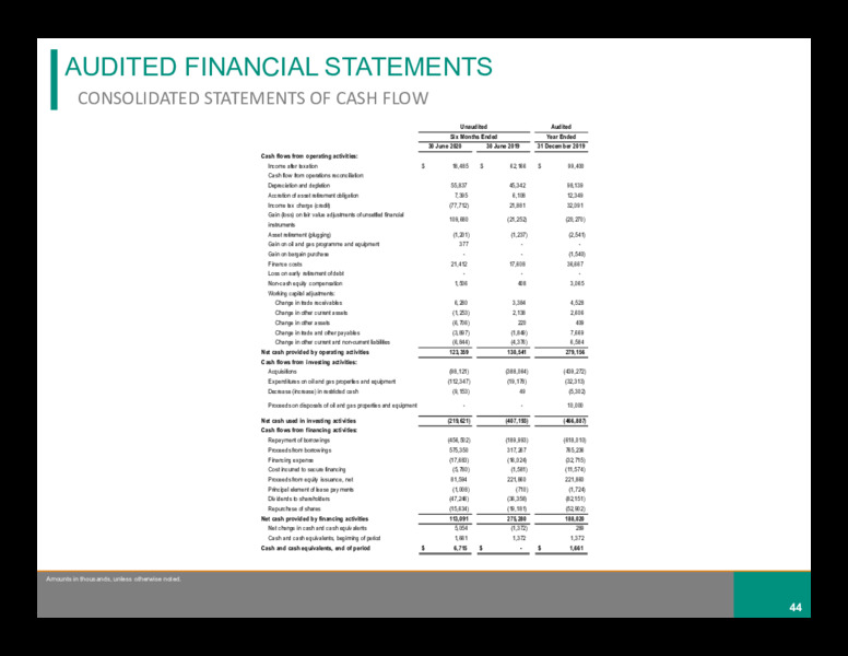 2020 Interim Results – Diversified Gas & Oil – slide 41