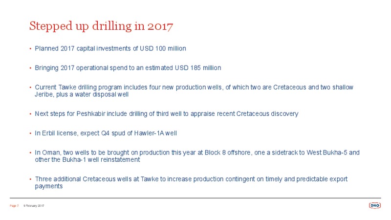 2016 Interim Results – Dno International Asa – slide 7