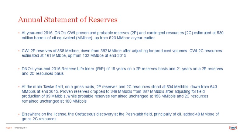 2016 Interim Results – Dno International Asa – slide 9