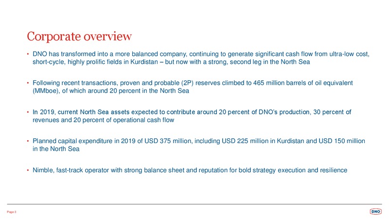 1Q 2019 Earnings Presentation – Dno International Asa – slide 3
