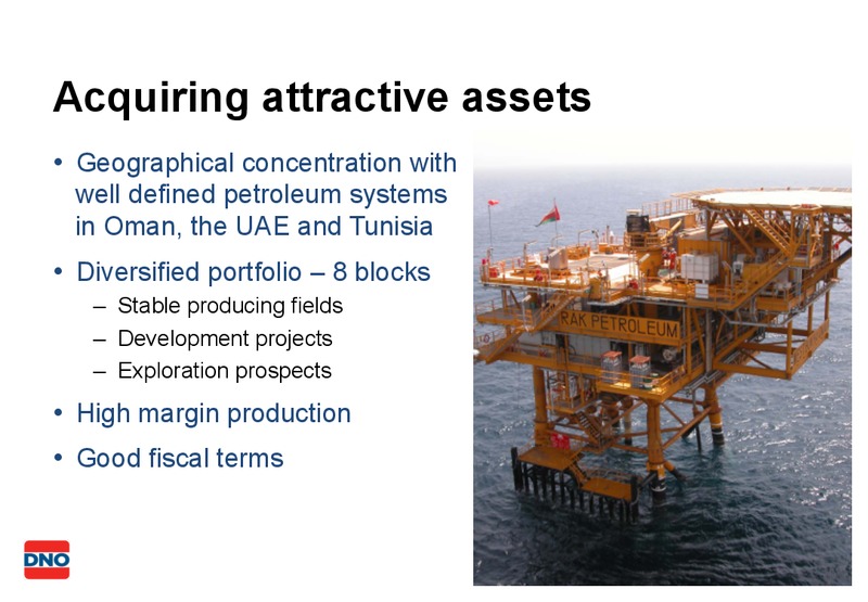 SEPTEMBER 2011 INVESTOR PRESENTATION – Dno International Asa – slide 7
