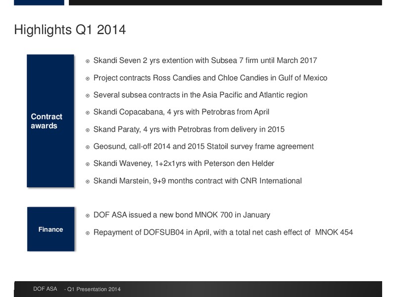 Q1 RESULTS – Dof Asa – slide 4