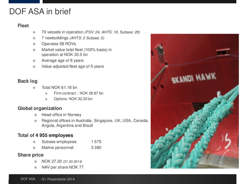 Q1 RESULTS – Dof Asa – slide 6