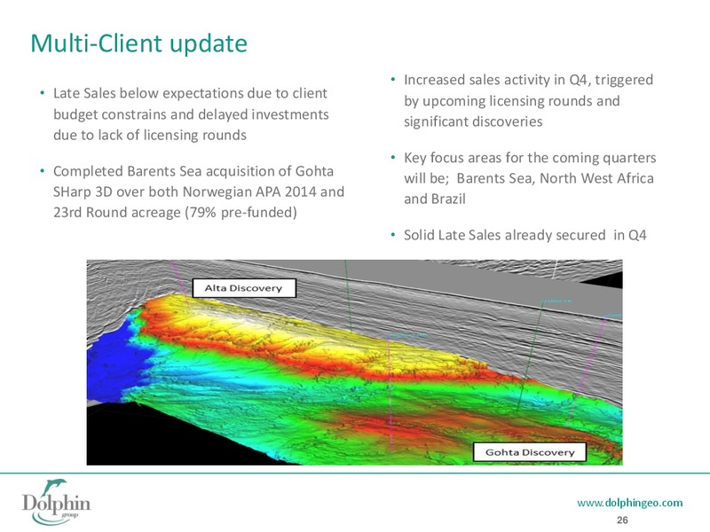 Q3 2014 EARNINGS CALL – Dolphin Geophysical Asa – slide 25