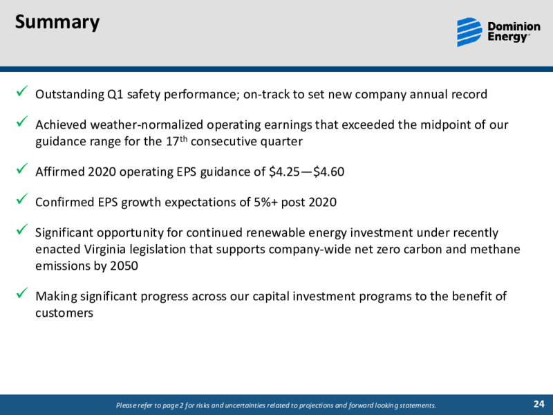 Q1 2020 Earnings Call – Dominion Energy – slide 23