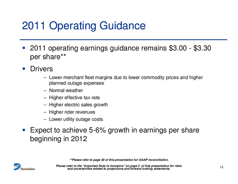 Q4 2010 Earnings Call – Dominion Resources, Inc. – slide 14
