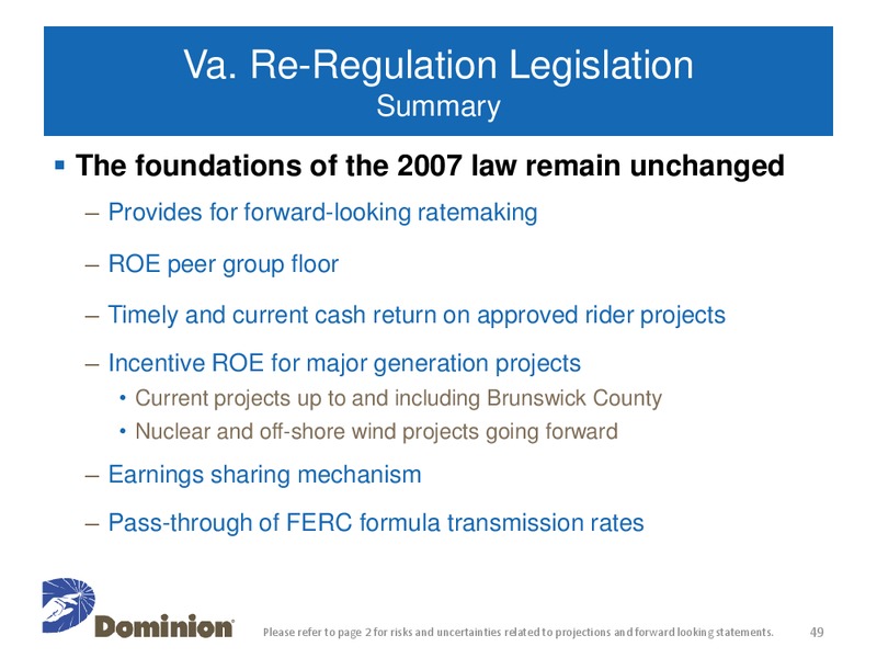 Investor and Analyst Meeting – Dominion Resources, Inc. – slide 48
