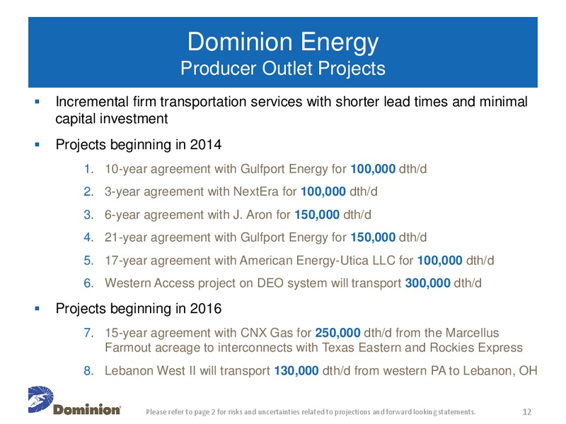 8th Annual Deutsche Bank Clean Tech Utilities and Power Conference – Dominion Resources, Inc. – slide 11