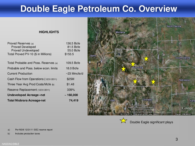 2012 OGIS – Double Eagle Petroleum Co. – slide 2