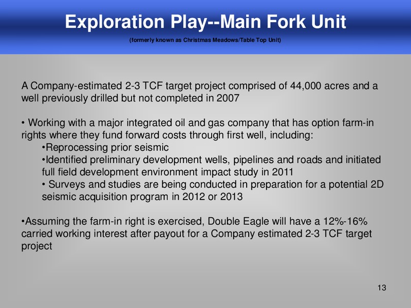 2012 OGIS – Double Eagle Petroleum Co. – slide 12