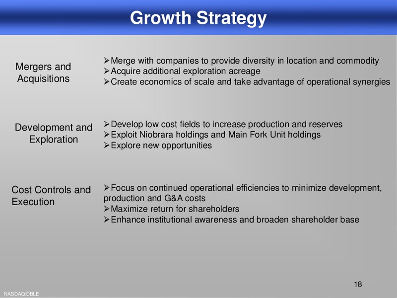 2012 OGIS – Double Eagle Petroleum Co. – slide 17
