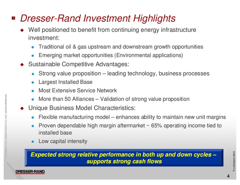 THE PRITCHARD CAPITAL PARTNERS 9TH ANNUAL ENERGIZE CONFERENCE – Dresser Rand Group Inc – slide 3