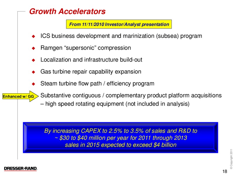 MARCH 2011 CONFERENCE CALL – Dresser Rand Group Inc – slide 17