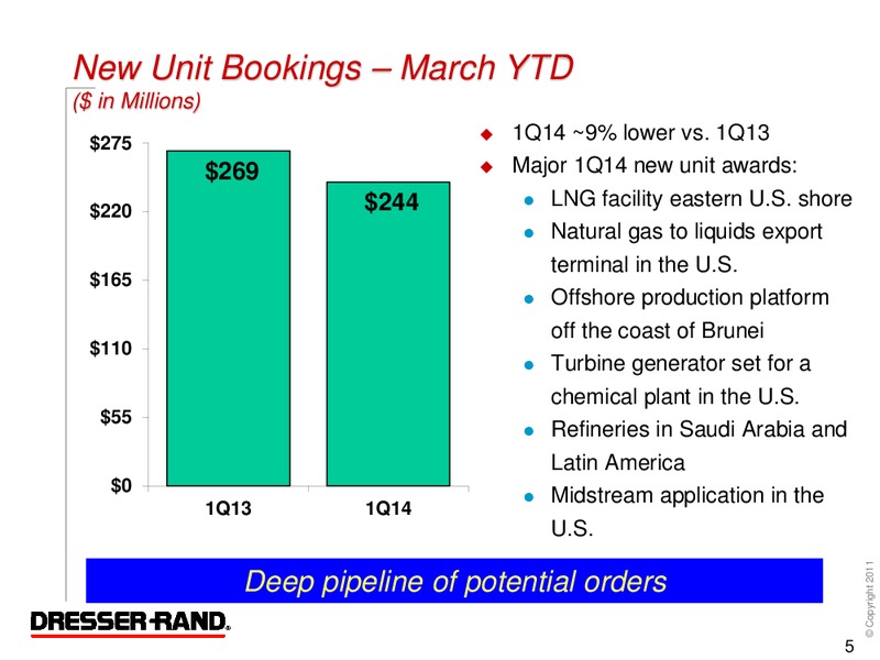 Q1 2014 CONFERENCE CALL – Dresser Rand Group Inc – slide 4