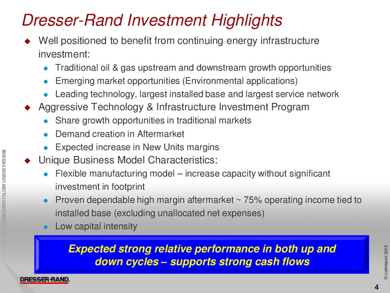 CITI GLOBAL ENERGY AND UTILITY CONFERENCE – Dresser Rand Group Inc – slide 3