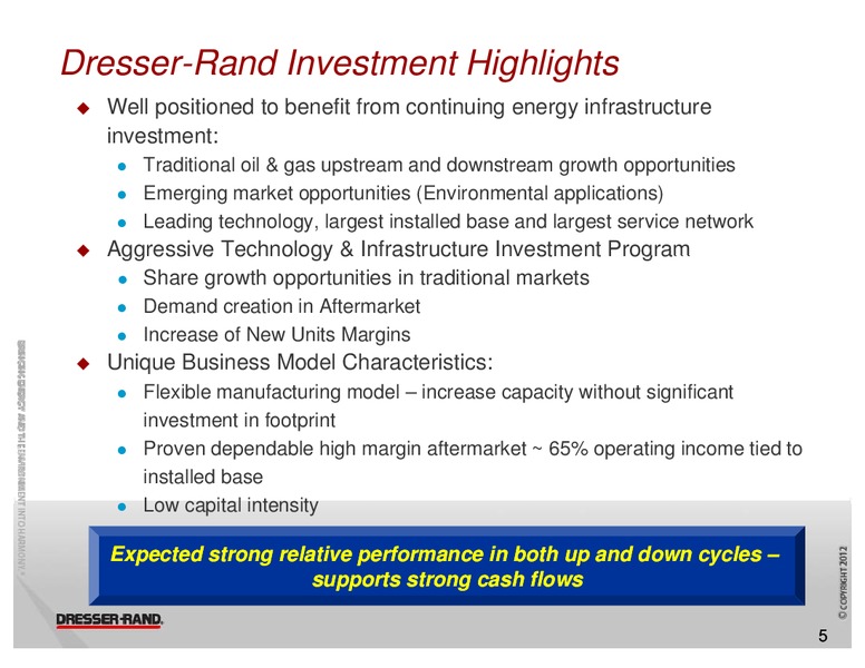 GLOBAL HUNTER SECURITIES 100 ENERGY CONFERENCE – Dresser Rand Group Inc – slide 4