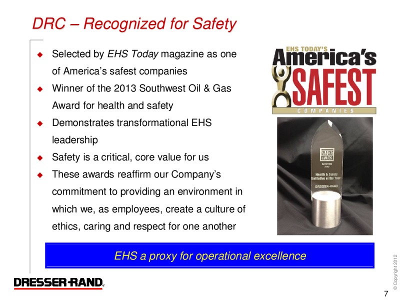 Q3 2013 CONFERENCE CALL – Dresser Rand Group Inc – slide 6