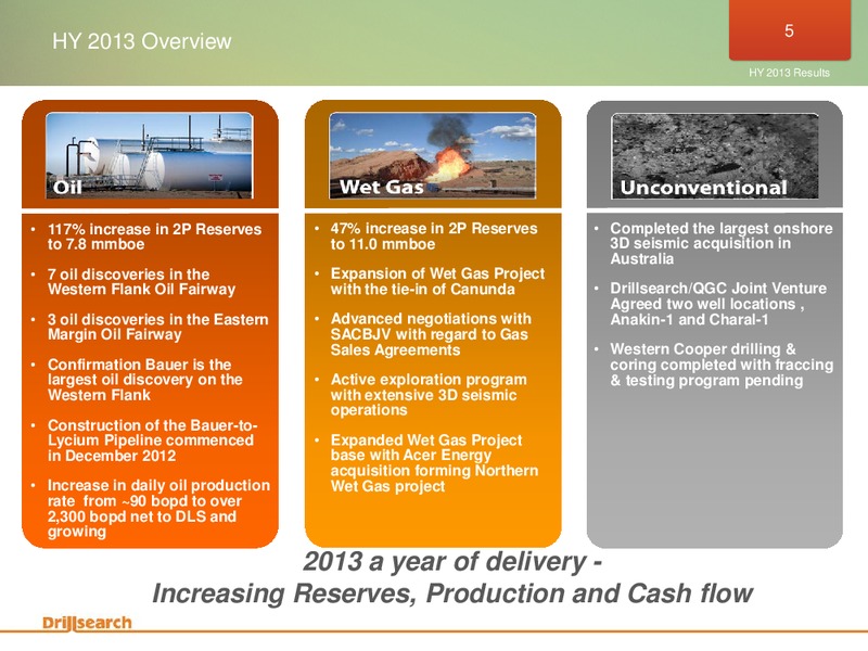Half year 2013 Results Briefing – Drillsearch Energy, Ltd. – slide 5