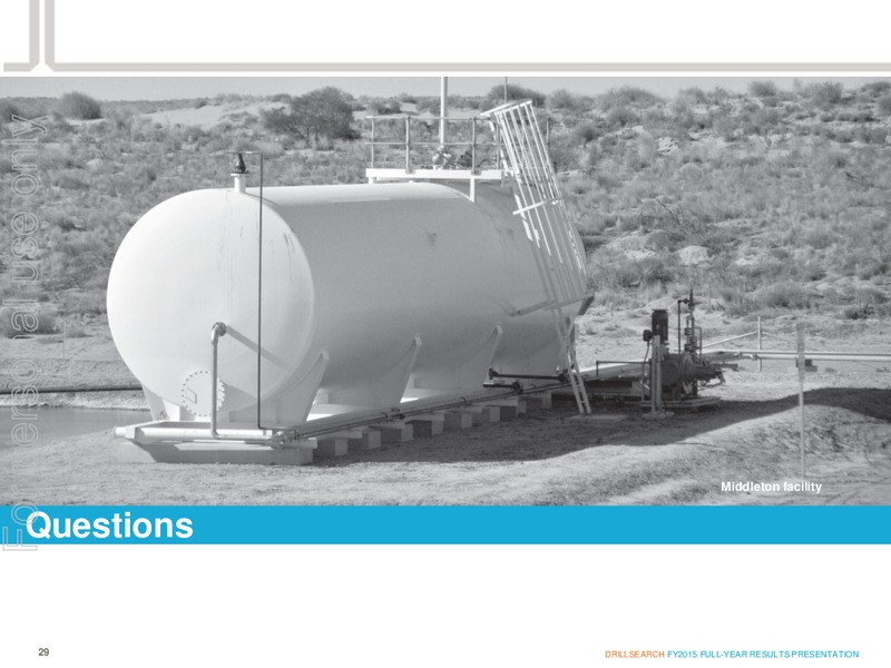 August 2015 Investor Presentation – Drillsearch Energy, Ltd. – slide 28