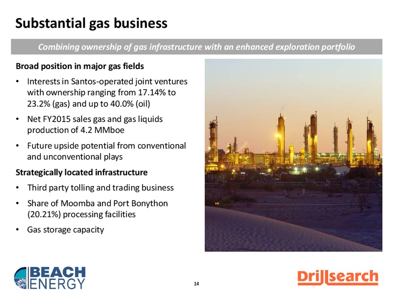 Merger of Beach and Drillsearch – Drillsearch Energy, Ltd. – slide 14