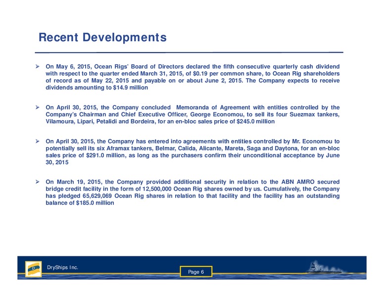Q1 Earnings Presentation – Dryships – slide 5