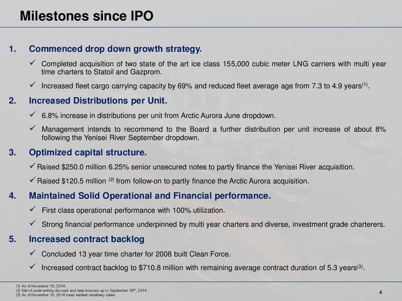 3Q Results – Dyanagas Lng Partners Lp – slide 4