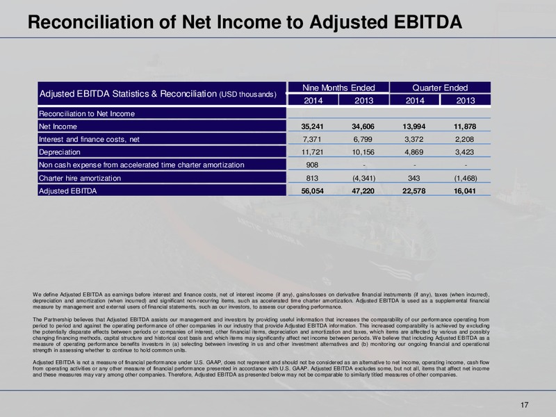 3Q Results – Dyanagas Lng Partners Lp – slide 17