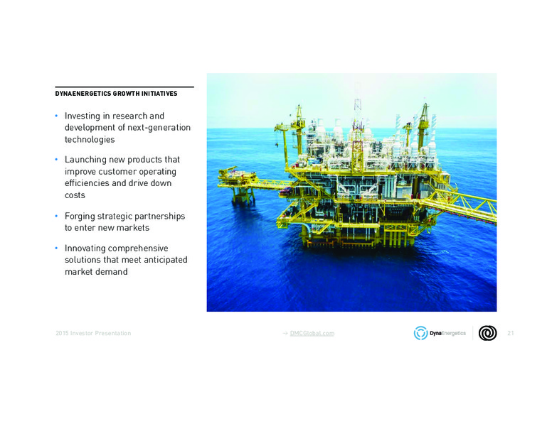 August 2015 Investor Presentation – Dynamic Materials – slide 20