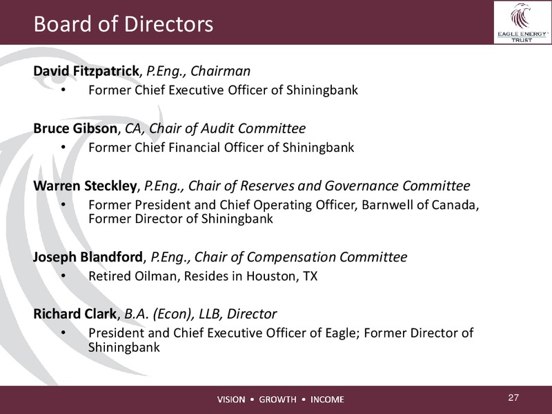 INVESTOR PRESENTATION – Eagle Energy Trust – slide 26