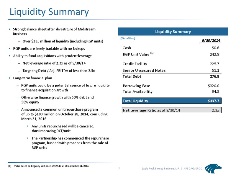 2014 RBC MLP CONFERENCE – Eagle Rock Energy Partners Lp – slide 6