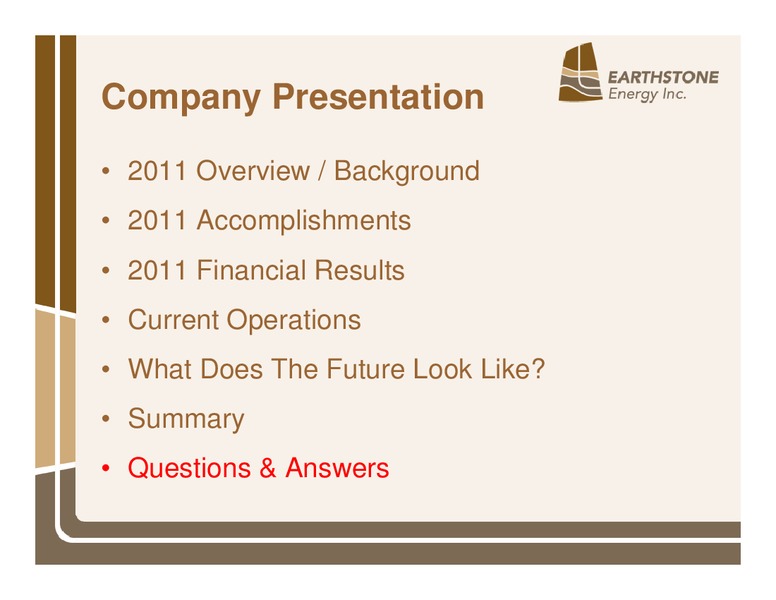 INVESTOR PRESENTATION – Earthstone Energy Inc. – slide 34