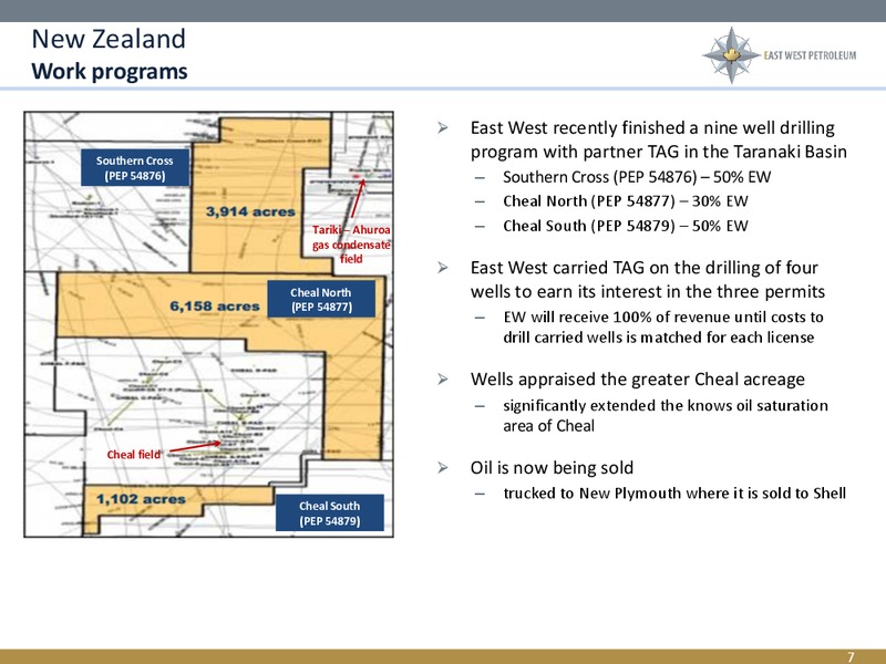 CORPORATE OVERVIEW – East West Petroleum – slide 6