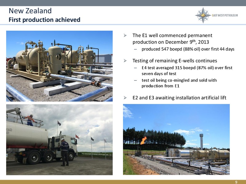 Corporate Overview – East West Petroleum – slide 8