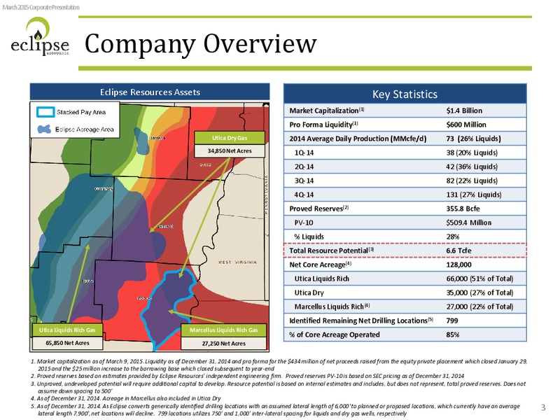 INVESTOR PRSENTATION – Eclipse Resources Corp. – slide 2